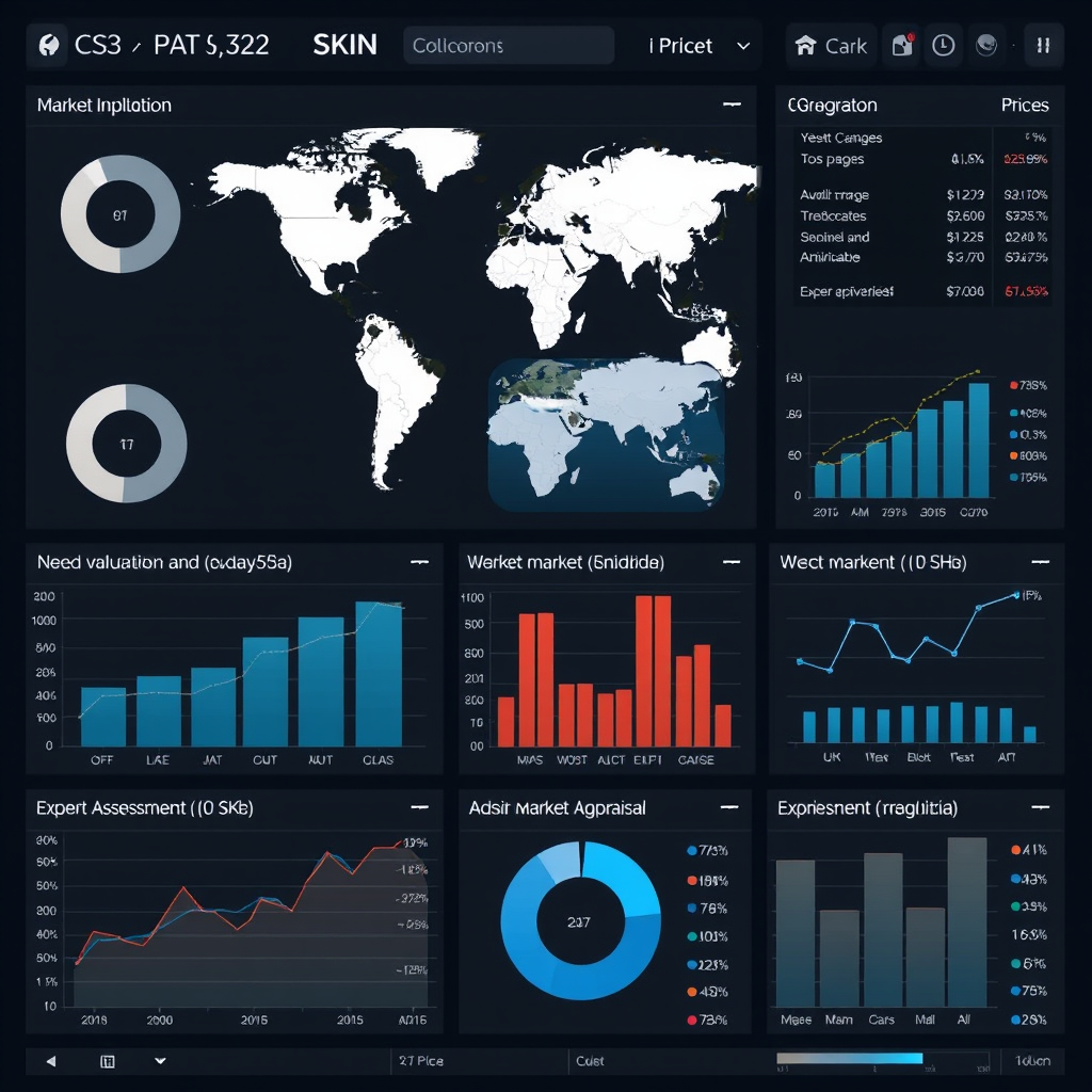 Professional CS2 skin valuation service showing detailed market analysis charts, price graphs, and expert assessment tools for accurate inventory appraisal