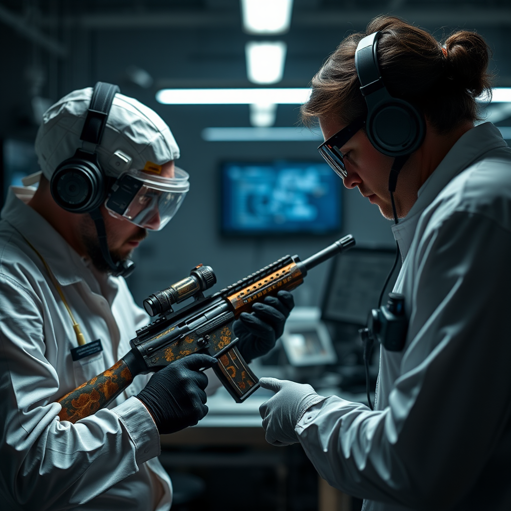 Professional team of CS2 skin experts using specialized equipment and software to authenticate rare weapon skins and verify their legitimacy