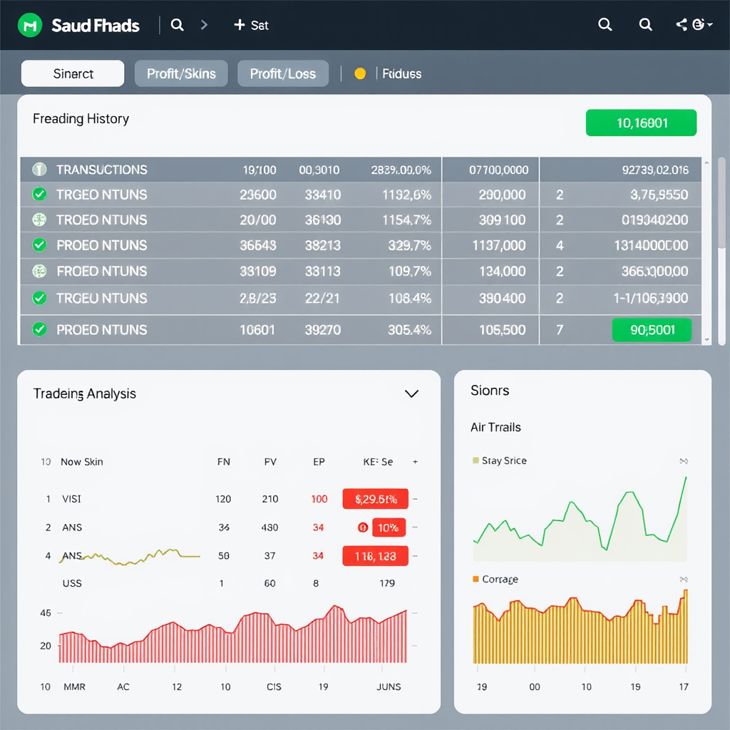 Detailed trading history interface showing CS2 skin transaction records, profit/loss calculations, and trading performance metrics for portfolio analysis